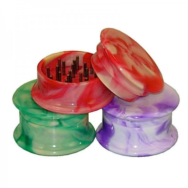 2" Acrylic Tie-Dye 2pc Grinder - Assorted Col...