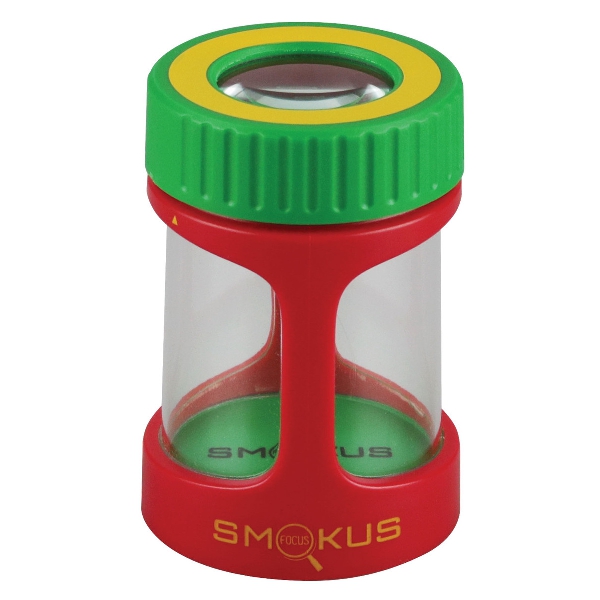 Smokus Focus Stash Jar - 3"x2" / Red / G...