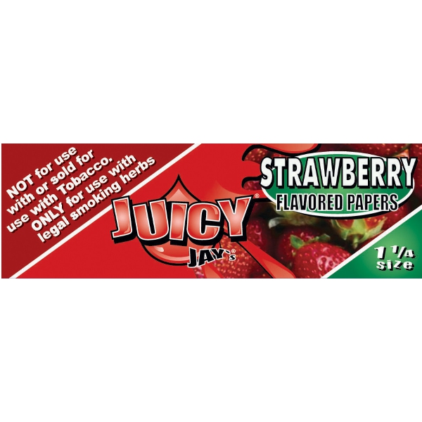 Juicy Jay's 1 1/4 Rolling Papers--Strawberry  24pk...