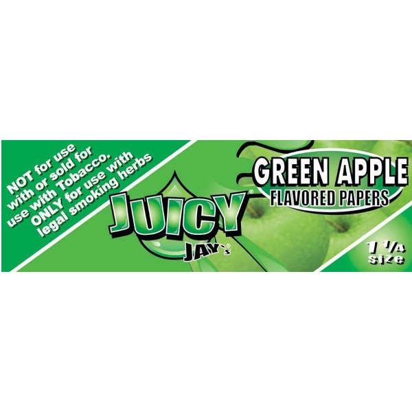 Juicy Jays Hemp Rolling Papers- 1-1/4 / Green Appl...