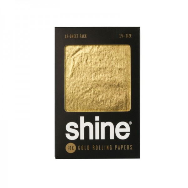 Shine 24K Gold Rolling Papers - 1 1/4", 12 pa...