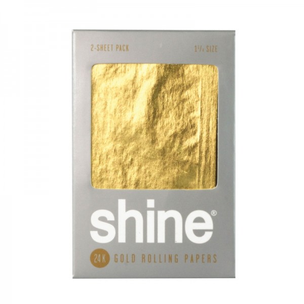 2pk - Shine 24K Gold Rolling Papers - 1 1/4"