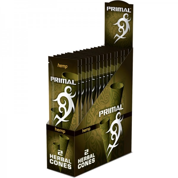 15pc Display - Primal Herbal Cones - Hemp