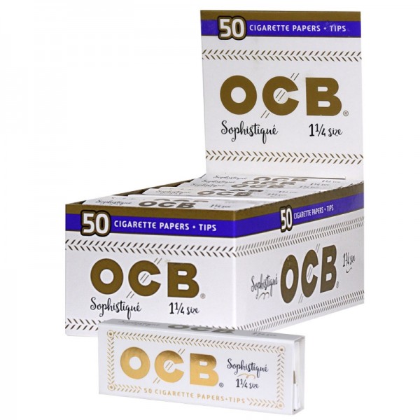 24pc Display - OCB Sophistique 1-1/4 Rolling Papers & Tips