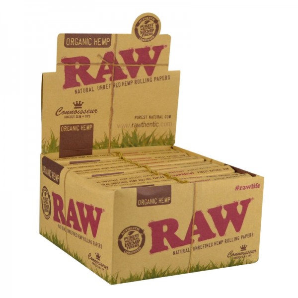 24PC DISP -Raw Organic Connoisseur Kingsize Rollin...