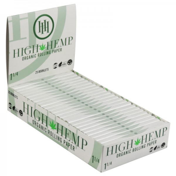 25PC DISPLAY - High Hemp Organic Rolling Papers - 1 1/4"