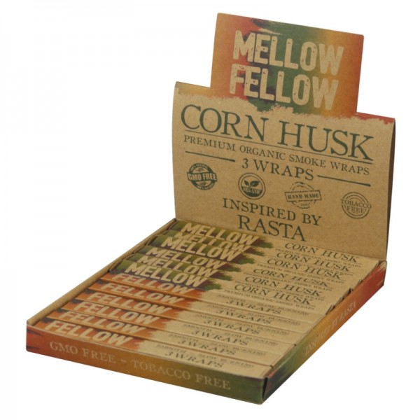 Mellow Fellow Blunt Wraps - Corn Husk - 12pc Displ...