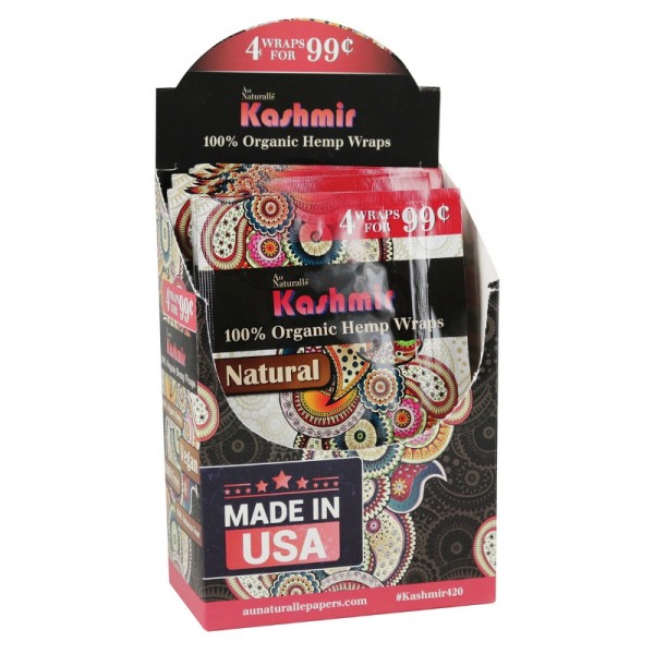 Kashmir Organic Hemp Wraps - 4 Pack - 15pc Display