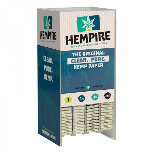 Hempire Rolling Papers & Swag - 122 Booklets - 4pk Display