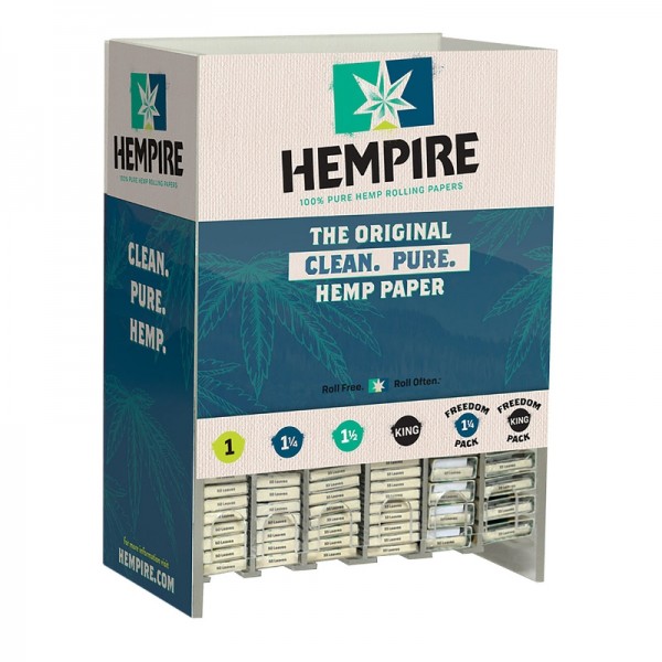 Hempire Rolling Papers & Swag - 186 Booklets - 6pc Display