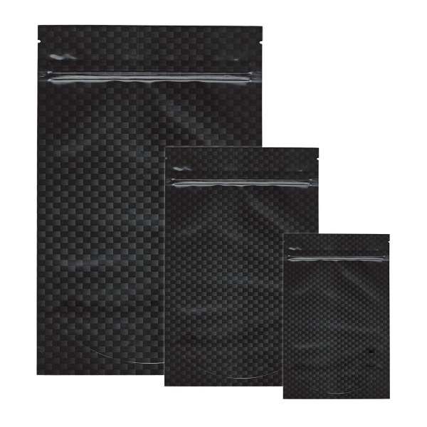 5pk - Stealth Smell Proof Bags - Carbon Fiber Large