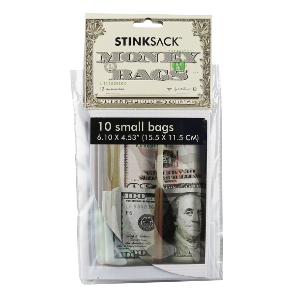 10pc- Stink Sack Money Bags Storage Bags - Small