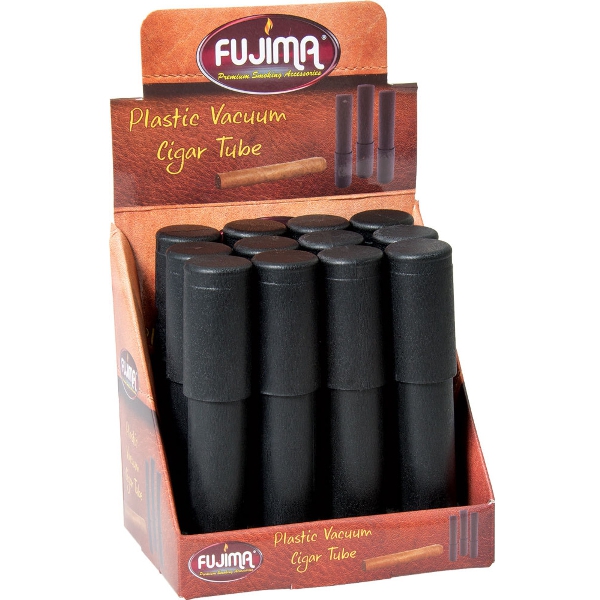 12PC DISPLAY - Fujima Plastic Vacuum Cigar Tube