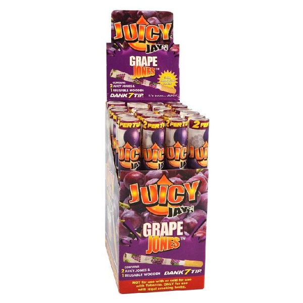  Juicy Jays Pre-Rolled Cones - Grape  24PC DISPLAY...