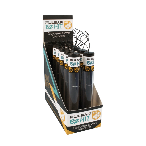 10pc Display - Pulsar EZ Hit Wax Disposable Pen - Black