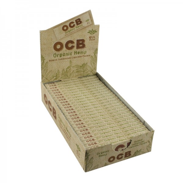 24pc Display -OCB Organic Hemp Rolling Papers - 1 1/4"